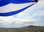 Eigg and Rhum viewed from under the cruising chute